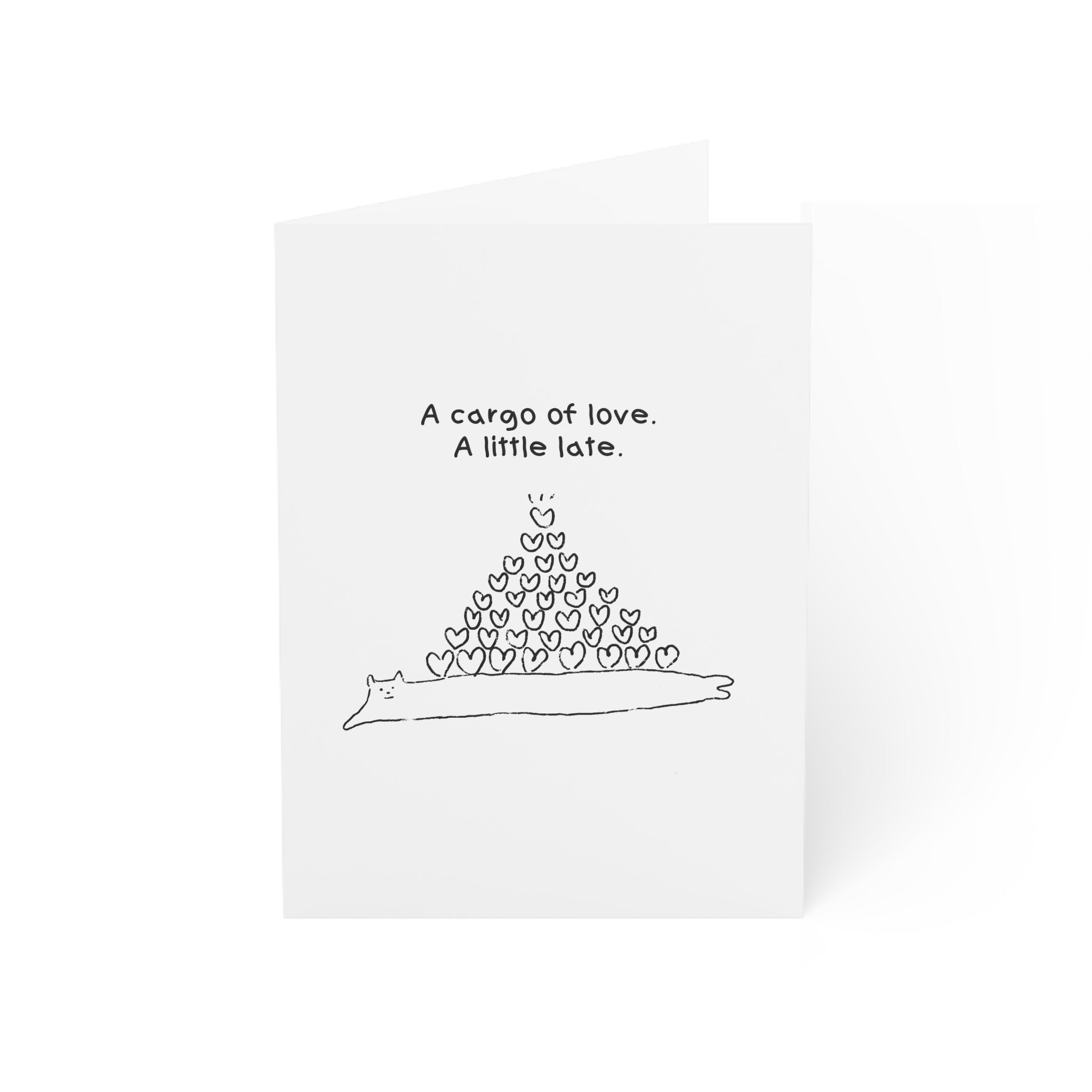 A cargo of love greeting card