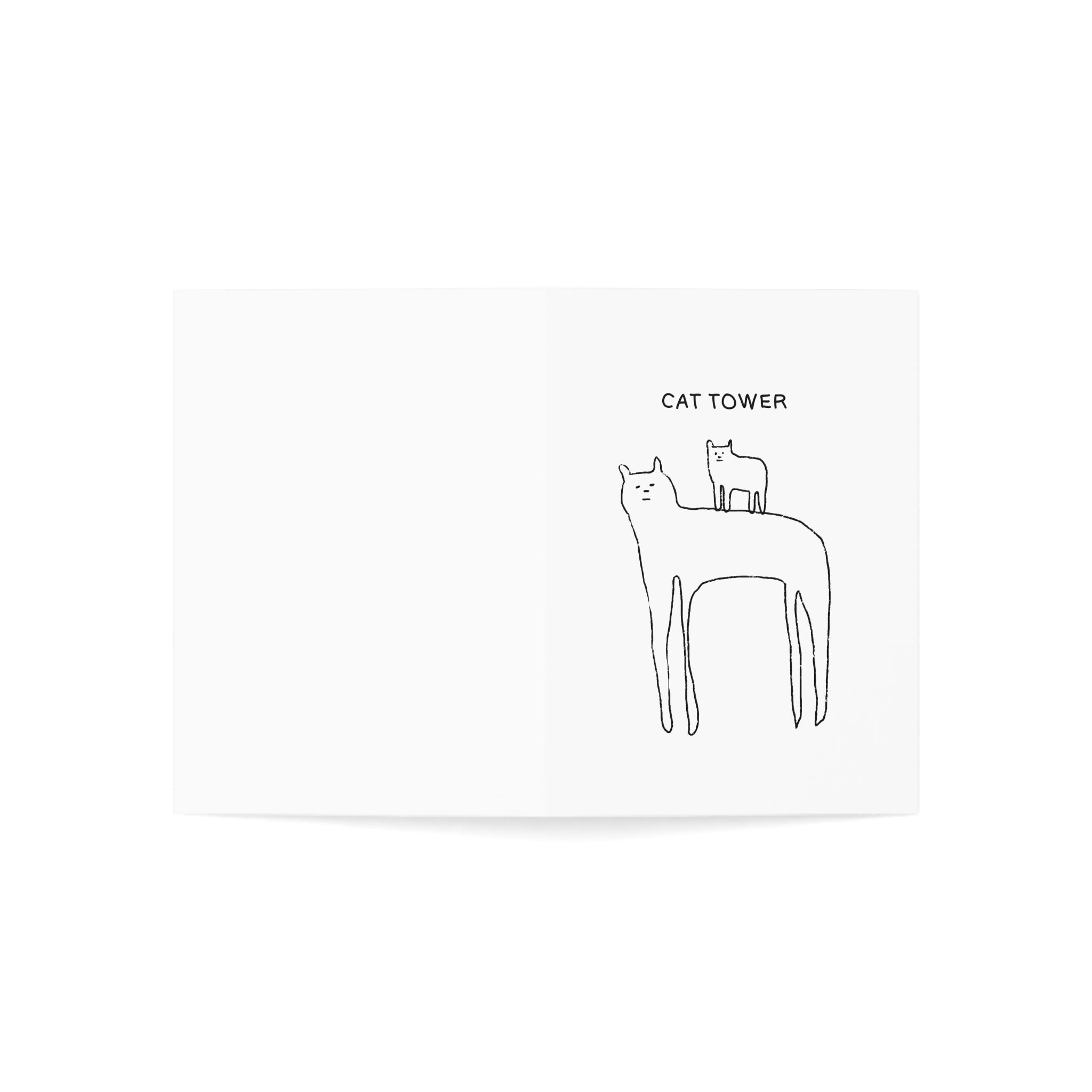 Cat Tower greeting card